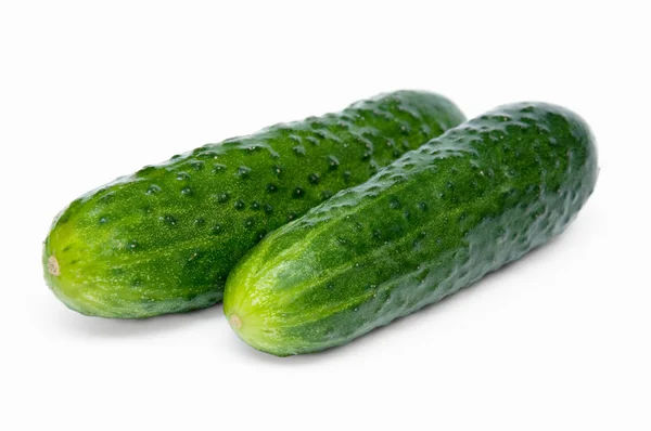 Twee verse komkommers — Stockfoto