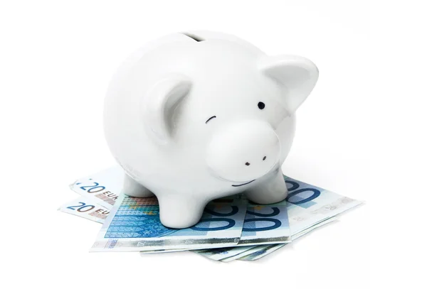 Euro ile Piggy banka — Stok fotoğraf