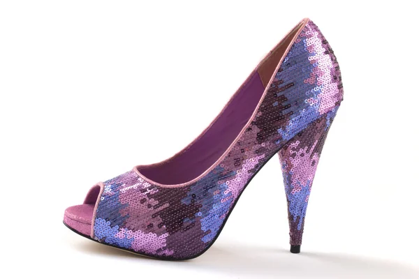 Glitter salto alto stilettos sapato — Fotografia de Stock