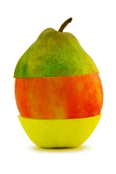 Sammansättningen av frukt från äpplen och päron — Stockfoto