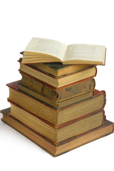 stock image Stack of very old books