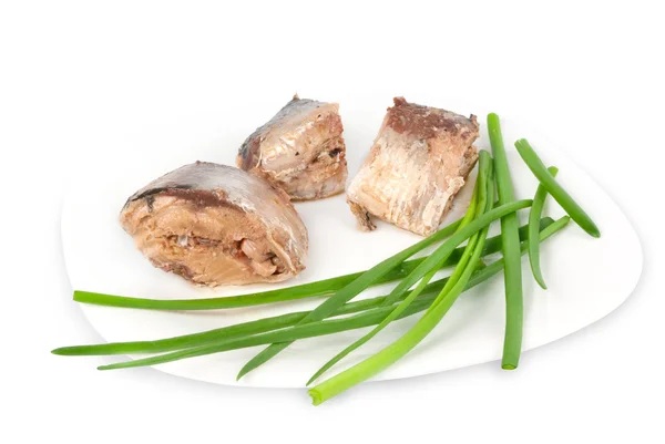 Pezzi di sardina su un piatto — Foto Stock