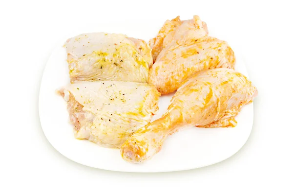 Trozos de pollo marinado — Foto de Stock