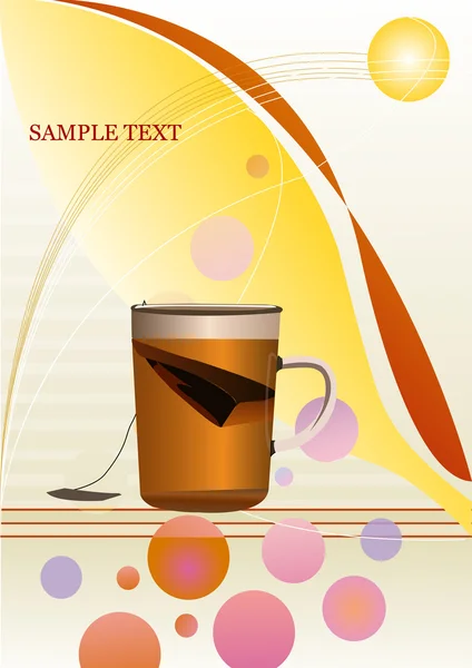 Fondo de color con té — Foto de Stock