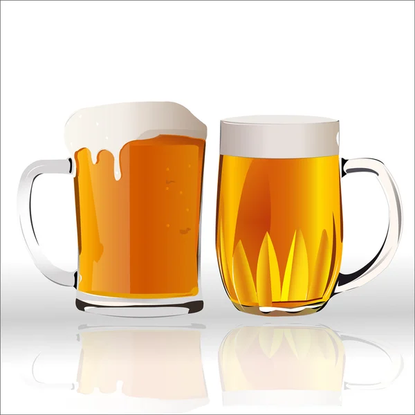Két sör szemüveg — Stock Fotó