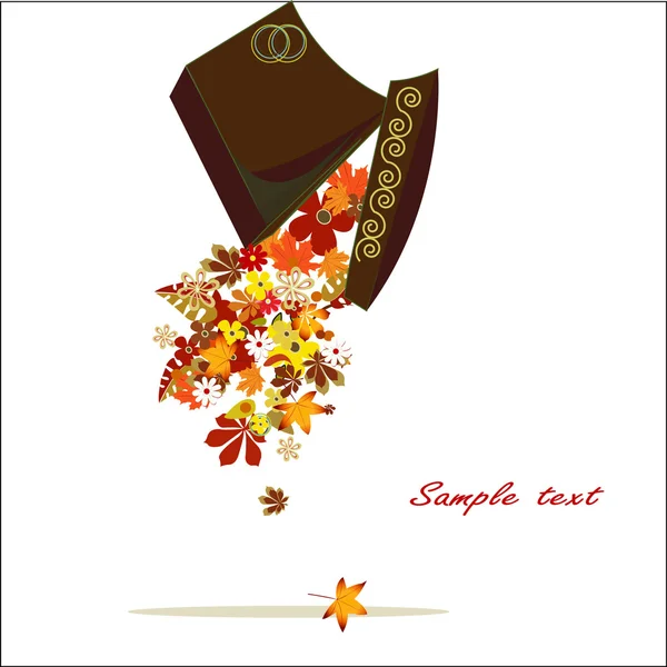 Regalo de otoño con hojas — Foto de Stock