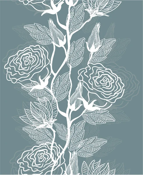 เนื้อเยื่อไร้รอยกับดอกไม้ในเวกเตอร์ — ภาพเวกเตอร์สต็อก