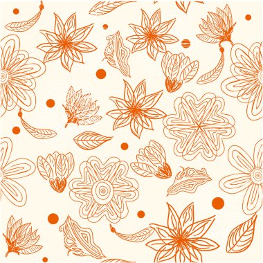 vector floral sorunsuz planda Retro