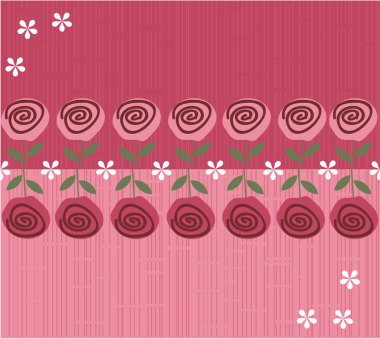 Flower seamless background design in vector clipart