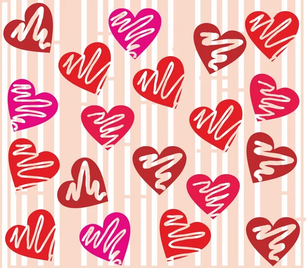 Fondo de corazón sin costuras día de San Valentín en vector . — Vector de stock