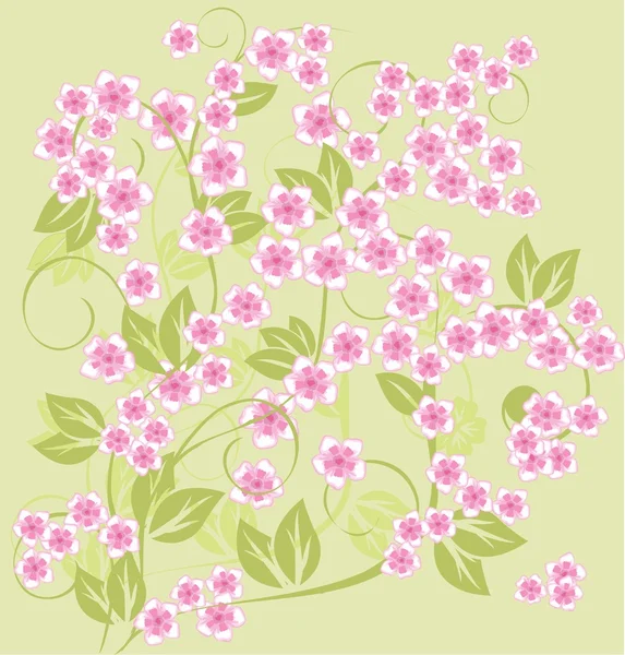 Fond floral printanier en vecteur — Image vectorielle
