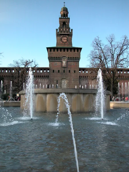 Hrad Castello Sforzesco, Milán — Stock fotografie