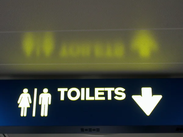 Toilets airport sign — Stock Photo, Image