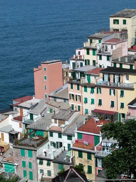 Vesnice Riomaggiore, Cinque Terre, Itálie — Stock fotografie