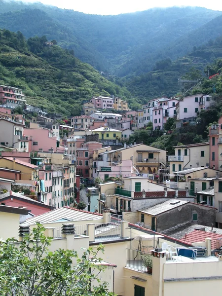 Vesnice Riomaggiore, Cinque Terre, Itálie — Stock fotografie
