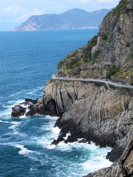 Estrada do amor em Cinque Terre, Italia — Fotografia de Stock