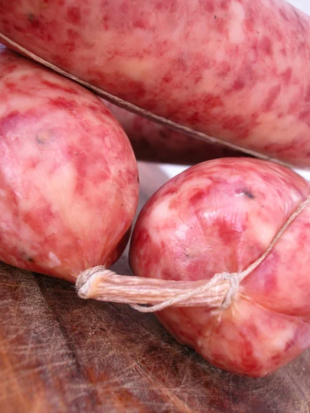 Closeup of spiced sausage cotechino — Stock Photo, Image