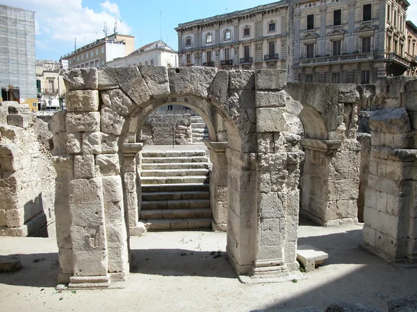 Římské divadlo v lecce, Itálie — Stock fotografie