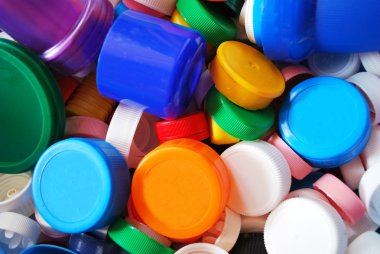 Plastik şişe kapakları arka plan