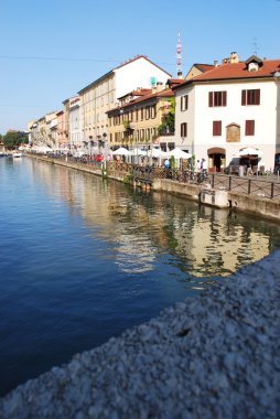 Naviglio in Milan, Italy clipart