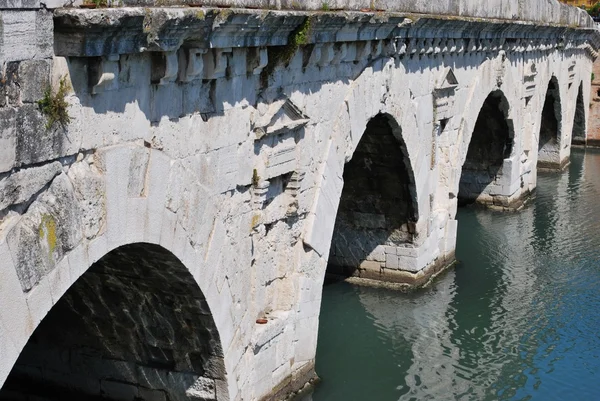 Tiberius' bridge, Rimini, Italy — Stock Photo, Image