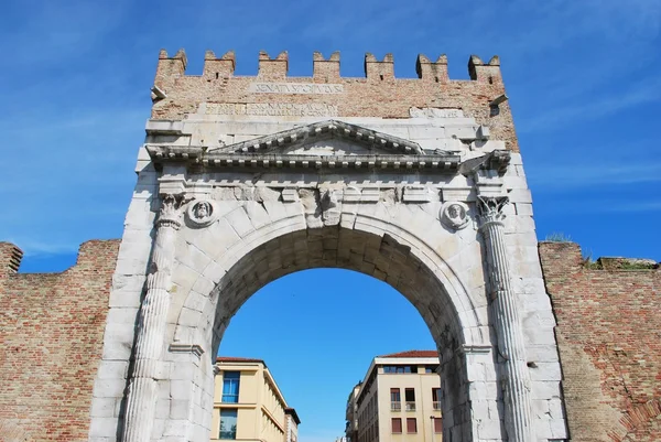 Augustus'un triumph arch, rimini, İtalya — Stok fotoğraf