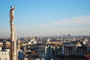 Milan 'ın panoramik görünümü