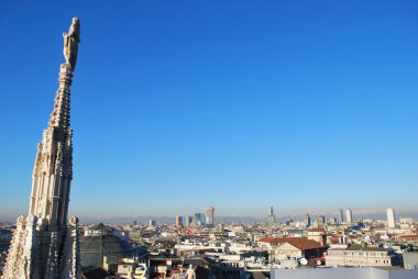 Milan 'ın panoramik görünümü