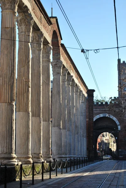 St. Lorenzo columns — Stock Photo, Image