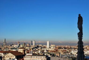 Milan 'ın panoramik görünümü