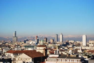 Milan 'ın panoramik görünümü