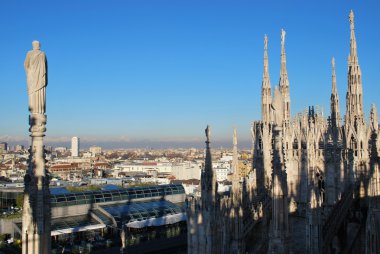 Milan 'ın panoramik görünümü