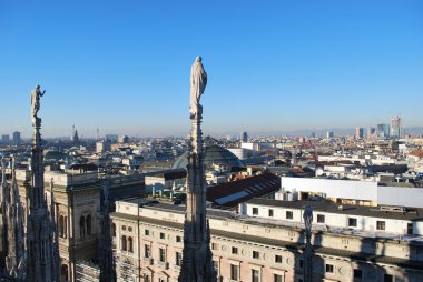 Milan 'ın panoramik görünümü