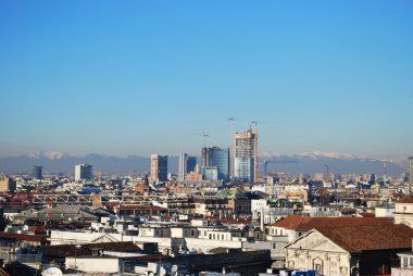 Milan 'ın panoramik görünümü