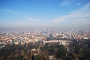 Milan 'ın hava görüntüsü