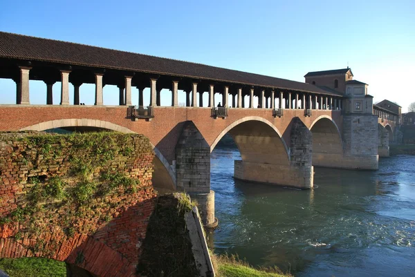 覆盖提契诺河上的桥 — 图库照片