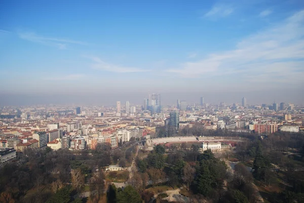 stock image Aerial view of Milan