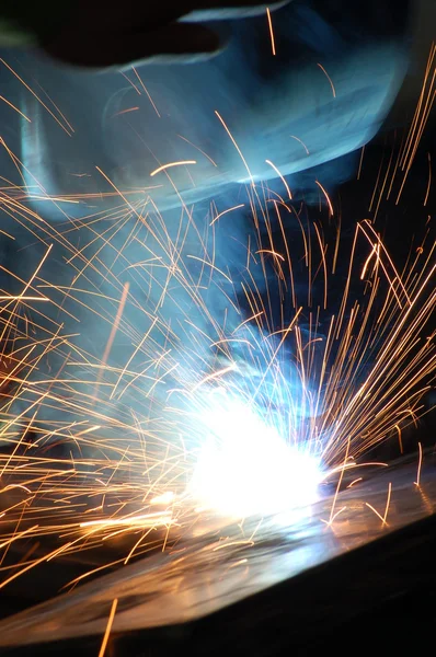 stock image Welder at work