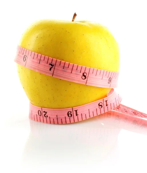 Apple with meter — Stock Photo, Image