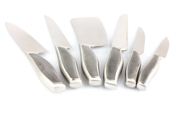 stock image Set of metallic knifes