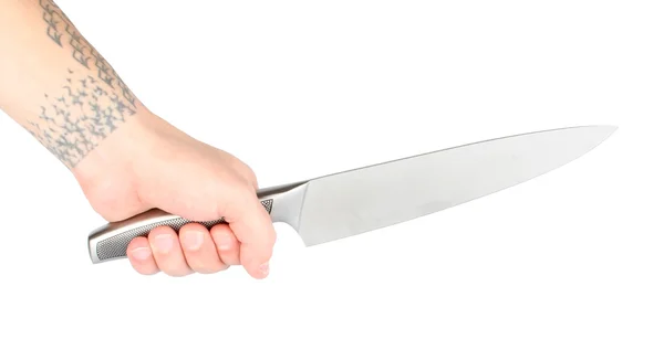 Man håller kniven — Stockfoto
