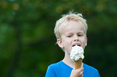 Enjoying an icecream