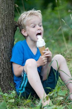 Enjoying an icecream