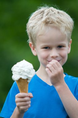 Enjoying an icecream