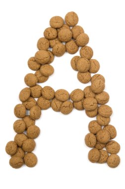 Ginger Nut Alphabet A clipart