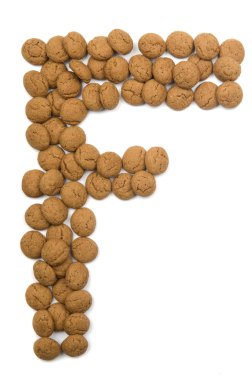 Ginger Nut Alphabet F clipart