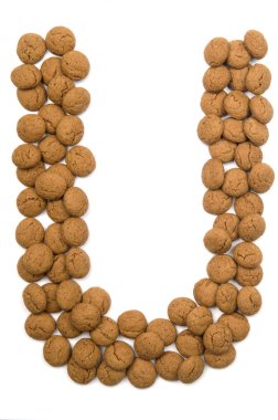 Ginger Nut Alphabet U clipart