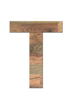 Wooden Letter T clipart