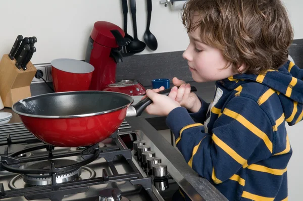 Cooking Boy — Stock Photo, Image
