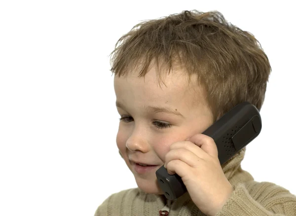 Νεαρό αγόρι στο τηλέφωνό 3 — Φωτογραφία Αρχείου